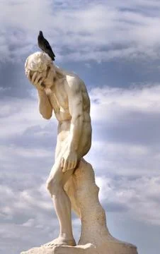 Dramatic Parisian statue Stock Photos