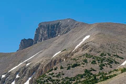 Dramatic Peak in the Great Basin Desert Stock Photos