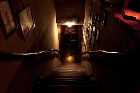 Dramatic point of view of stairs from upside Stock Photos