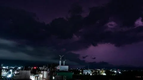 Dramatic purple sky 库存照片