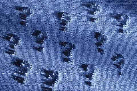 Dramatic Questions Rise from the Data Stockillustratie