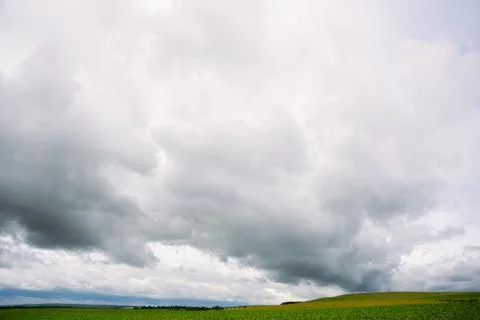 Dramatic rainy sky clouds landscape Stock Photos
