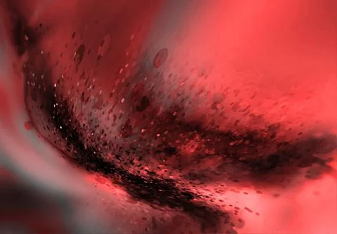 A dramatic red digital background featuring a deep black swirling vortex, s.. Ilustração Stock