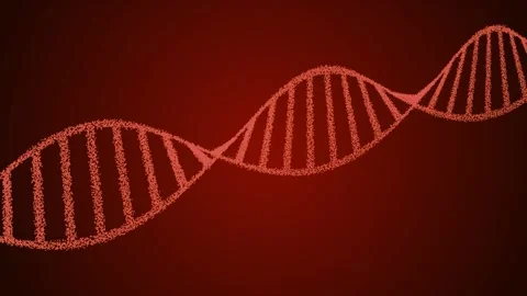 Dramatic Red DNA Double Helix Spinning Background Stock Footage 318572075