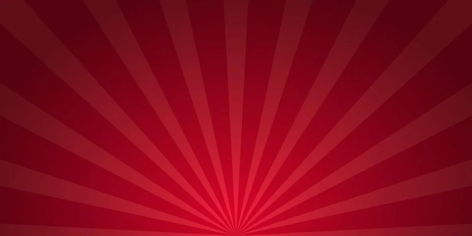 Dramatic Red Gradient Vector Sunburst - Dynamic Ray Burst Background Stock Illustration