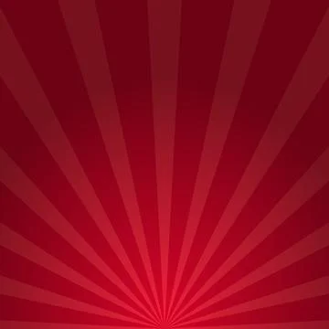 Dramatic Red Gradient Vector Sunburst - Dynamic Ray Burst Square Background Stock Illustration