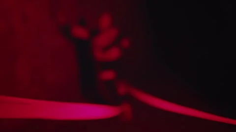 Dramatic Red Lighting Performance Stock Footage 296679524