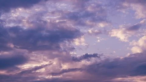 Dramatic red, orange, purple clouds Stock Photos