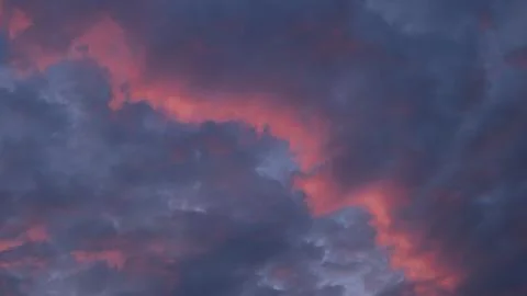 Dramatic red, orange, purple clouds Stock Photos