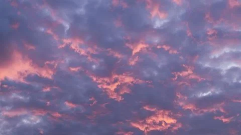 Dramatic red, orange, purple clouds Stock Photos