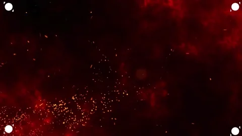 Dramatic red smoke and sparks flying through darkness Stock Footage 322806941