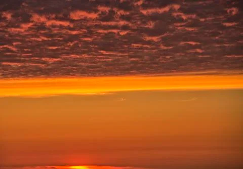 Dramatic red sunset Stock Photos