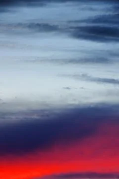 Dramatic red sunset vertical Stock Photos