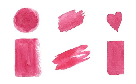 Dramatic red watercolor brush strokes for bold expressions Illustrazione stock