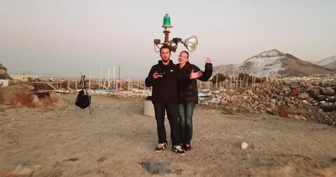 Dramatic Reveal of Lake Stock Footage 123451819