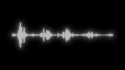 Dramatic Rhythm Audio Spectrum Sound Waves Line Black Background 4k Loop Stock Footage 340266094