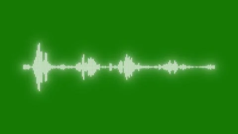 Dramatic Rhythm Audio Spectrum Sound Waves Line Green Background 4k Loop Stock Footage 340266103