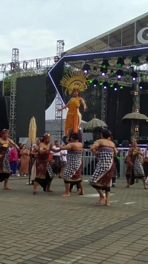 Dramatic ritual dance at GWK - 0216 (2)(26) Stock Footage 302236387