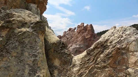 Dramatic Rock Formations, Zoom 1 Stock Footage 93971101