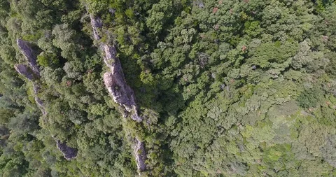 Dramatic rocks - drone - sobron 6 Stock Footage 94049713