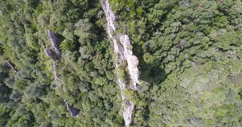 Dramatic rocks - drone - sobron 7 Stock Footage 94049877