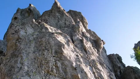 Dramatic Rocky Peak in Southern Urals, Russia Stock Footage 325353943