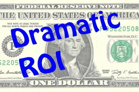 Dramatic ROI business concept Illustrazione stock
