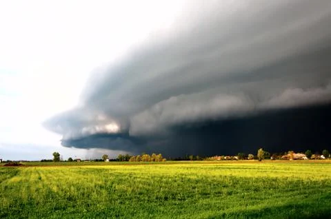 Dramatic rural landscape before storm Stock Photos