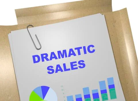 Dramatic Sales business concept Illustrazione stock