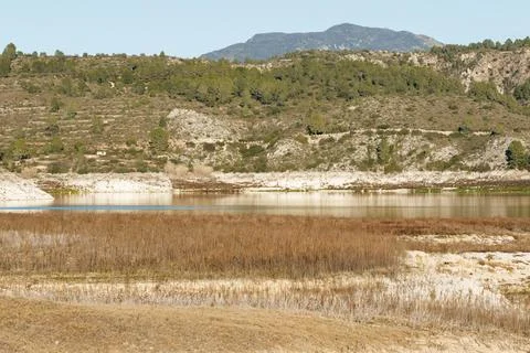 Dramatic scene due to drought in the Beniarrés reservoir Photos
