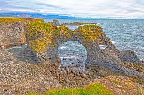 Dramatic Sea Archon a Remote Coast Stockfoto's