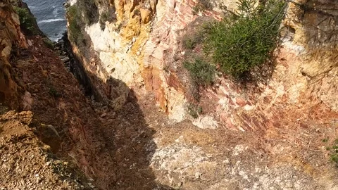 Dramatic Sea Cliffs and Coastal Erosion on the Australian Shoreline, Eagle .. Stock Footage 312061205