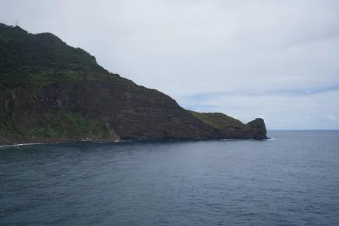 Dramatic Sea Cliffs on Madeira Coast Stock-Fotos