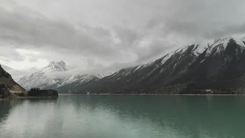 Dramatic Sea of Clouds Flowing Over Himalayan Peaks Time-lapse Stock Footage 332383098