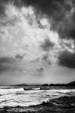 Dramatic sea, clouds, south end of Kyushu, Japan Stock Photos