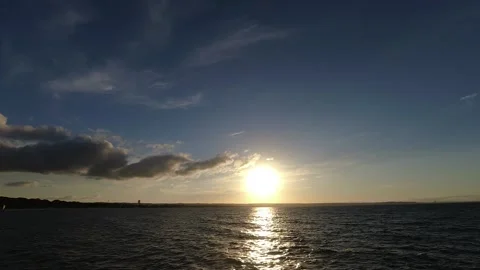 Dramatic Sea Sunset Over the City of Gdansk, Poland Time lapse. Stock Footage 251819373