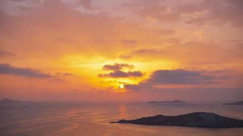 Dramatic sea sunset over Mar Menor lagoon in La Manga, Spain Stock Footage 39618591