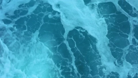 Dramatic Sea Texture 4K filmed on a drone in the sunset Stock Footage 221166652