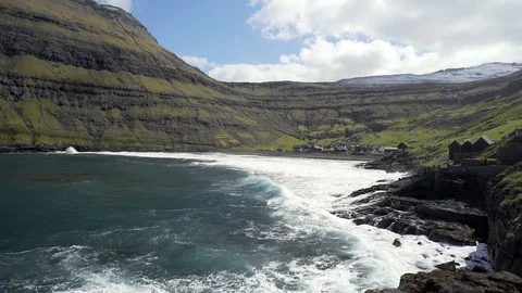 Dramatic seascape of Faroe Islands. Stock Footage 117570481