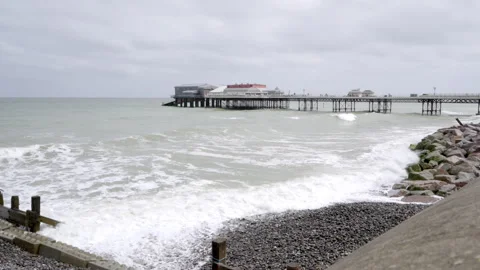 Dramatic seascape at iconic Norfolk coastal town Stock Footage 312912459