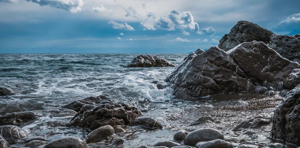 Dramatic seascape Stock Photos