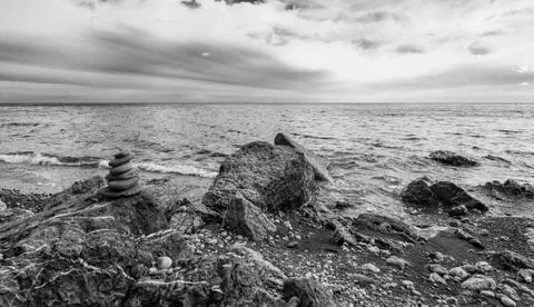 Dramatic seascape Stock Photos