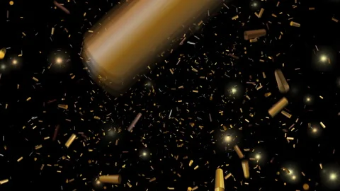 Dramatic Shell Casings Sparks Ejecting After Firing 스톡 동영상 332782782