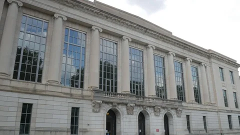 Dramatic Shot - Thompson Library (OSU) 2160p Stock Footage 112583981