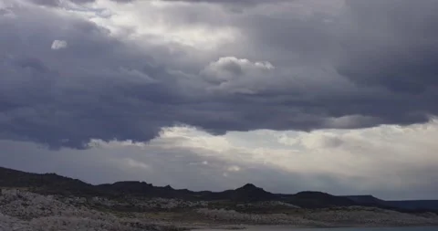 Dramatic sky and cloud timelapse with dark and stormy clouds Stock Footage 172531256