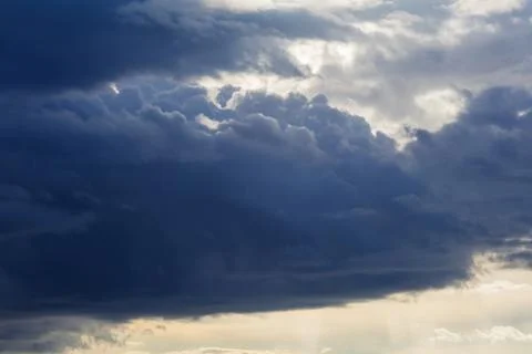 Dramatic sky and clouds aerial view Stock Photos