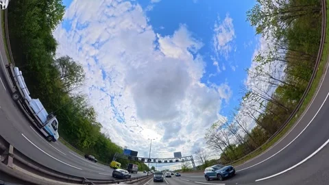 Dramatic Sky and Clouds During Long United Kingdom Travel Stock Footage 333720135