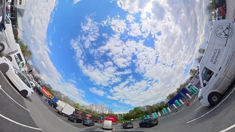 Dramatic Sky and Clouds During Long United Kingdom Travel Stock Footage 333725102