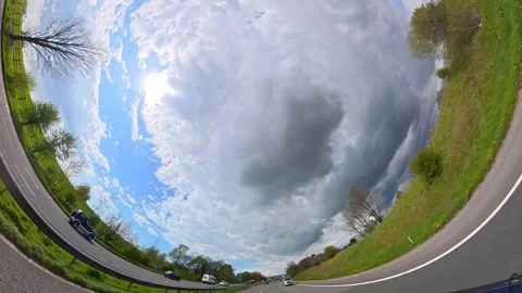 Dramatic Sky and Clouds During Long United Kingdom Travel Stock Footage 333725219