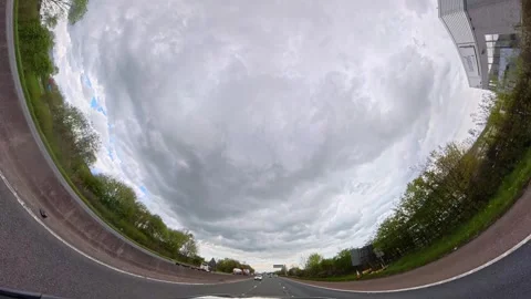 Dramatic Sky and Clouds During Long United Kingdom Travel Stock Footage 333727027